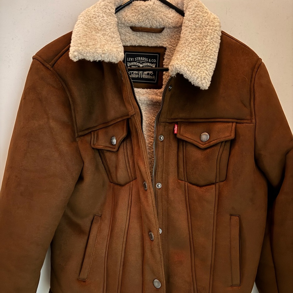 Levi’s faux suede trucker jacket